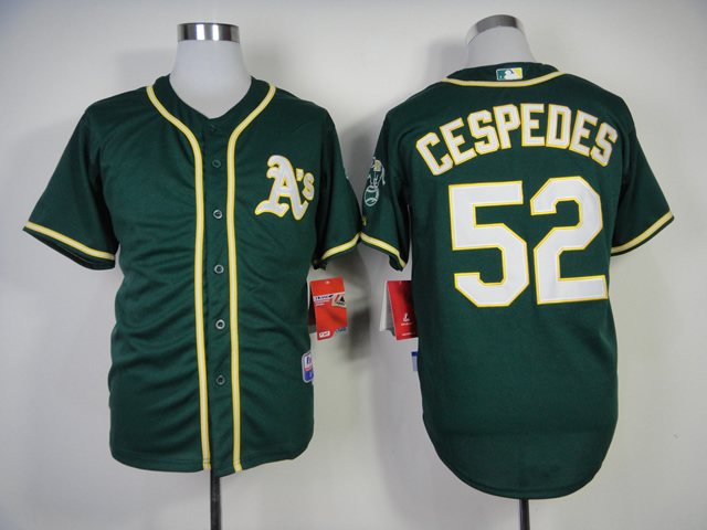 Men Oakland Athletics #52 Cespedes Green MLB Jerseys->oakland athletics->MLB Jersey